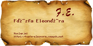 Füzfa Eleonóra névjegykártya
